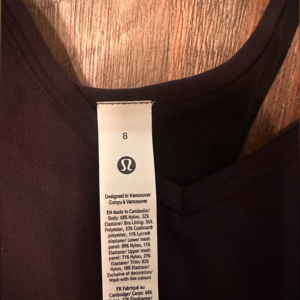 NWT - Lululemon Tank - Picture 3 of 4